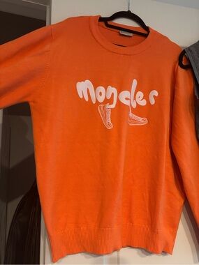 Moncler Orange Logo Crewneck Sweater